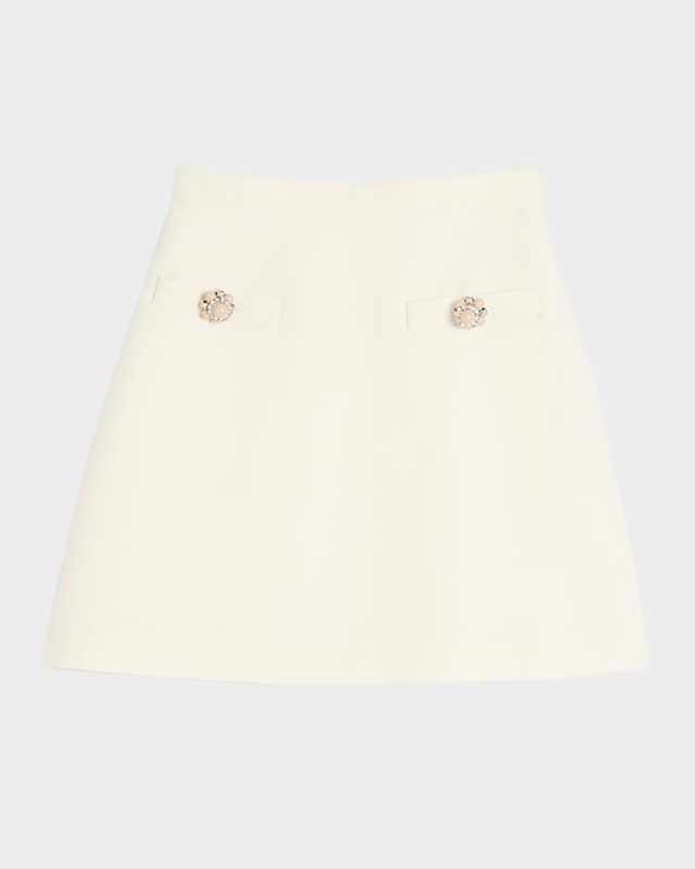Brooch Wool Mini Skirt